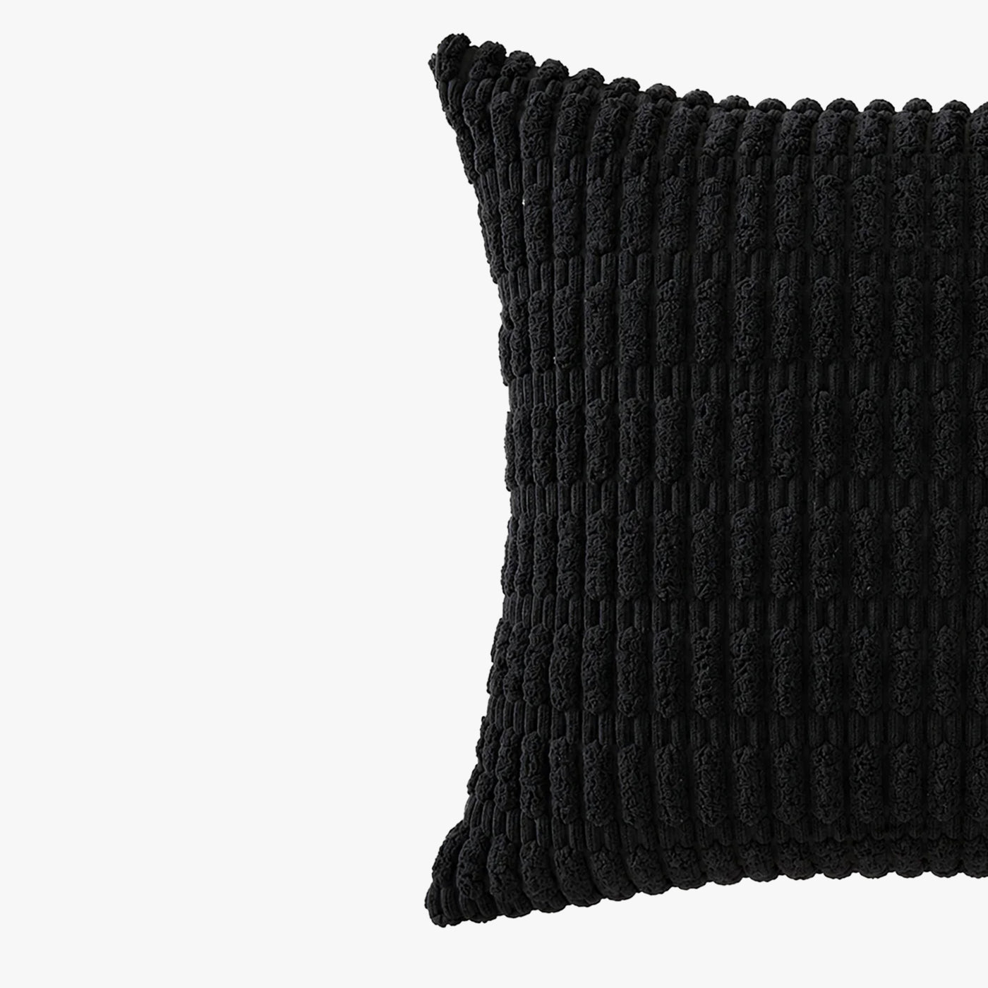 LEYSIA Coussin carré en tissu noir 43x43 cm
