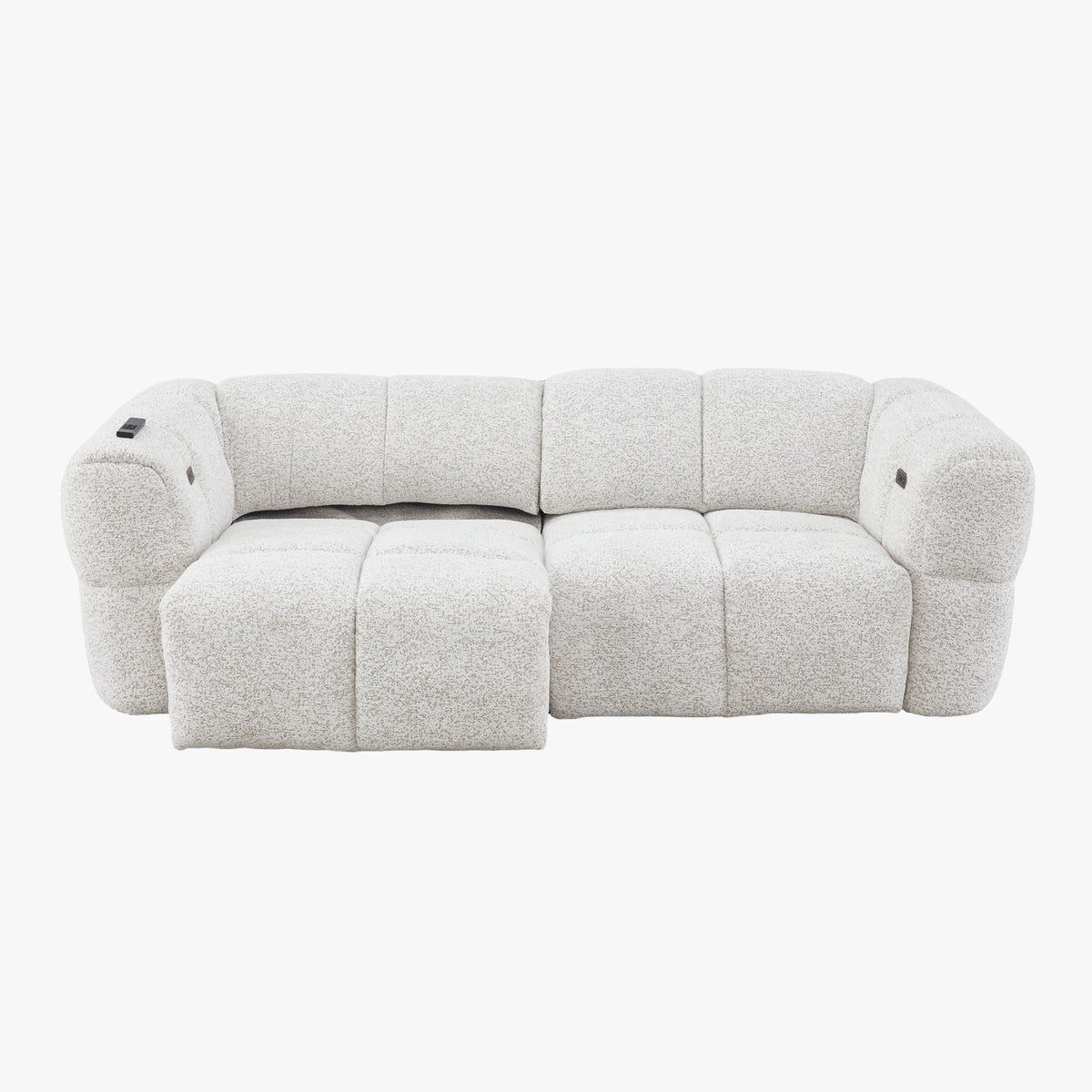 NALA Canapé 3 places relax électrique avec assises coulissantes en tissu beige