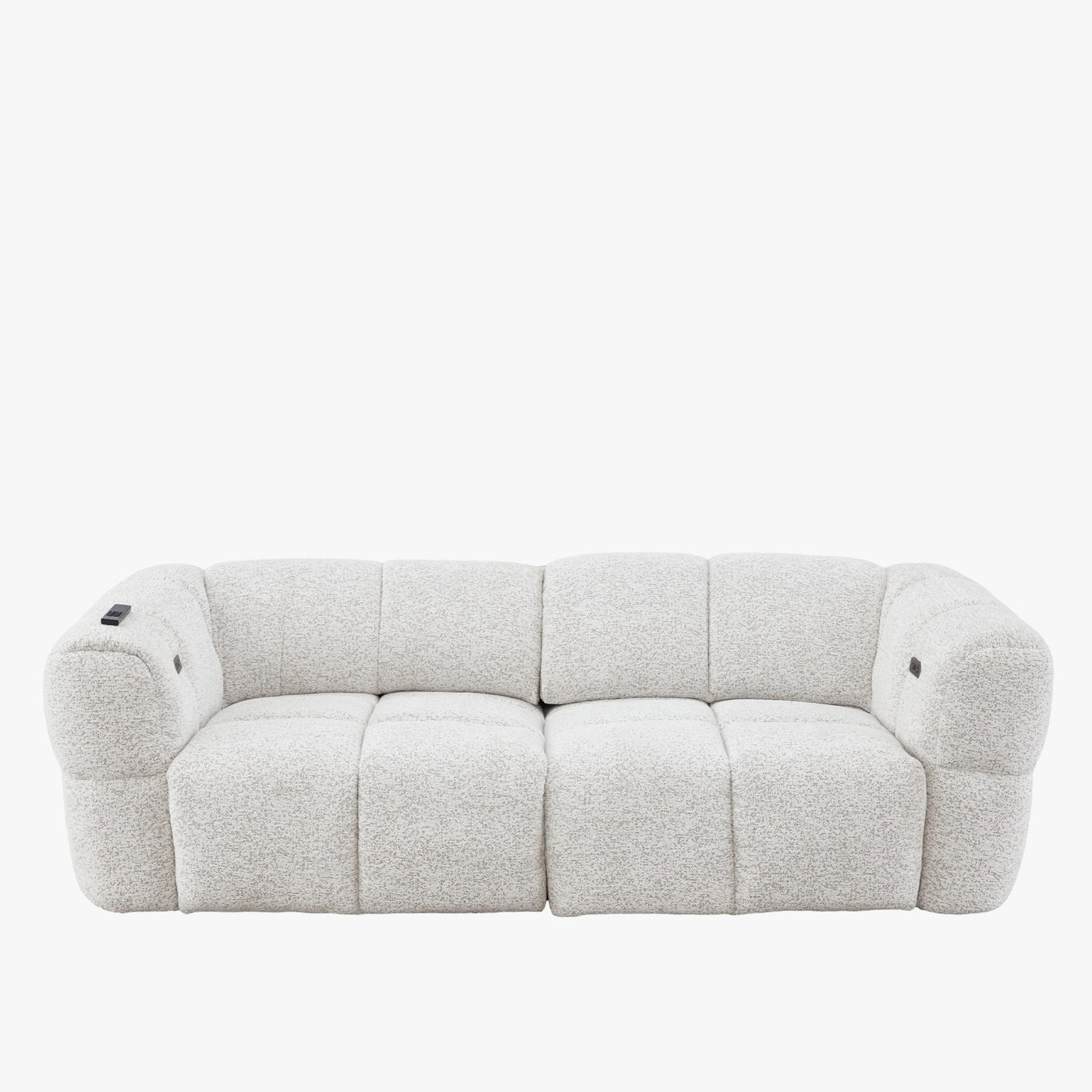 NALA Canapé 3 places relax électrique avec assises coulissantes en tissu beige