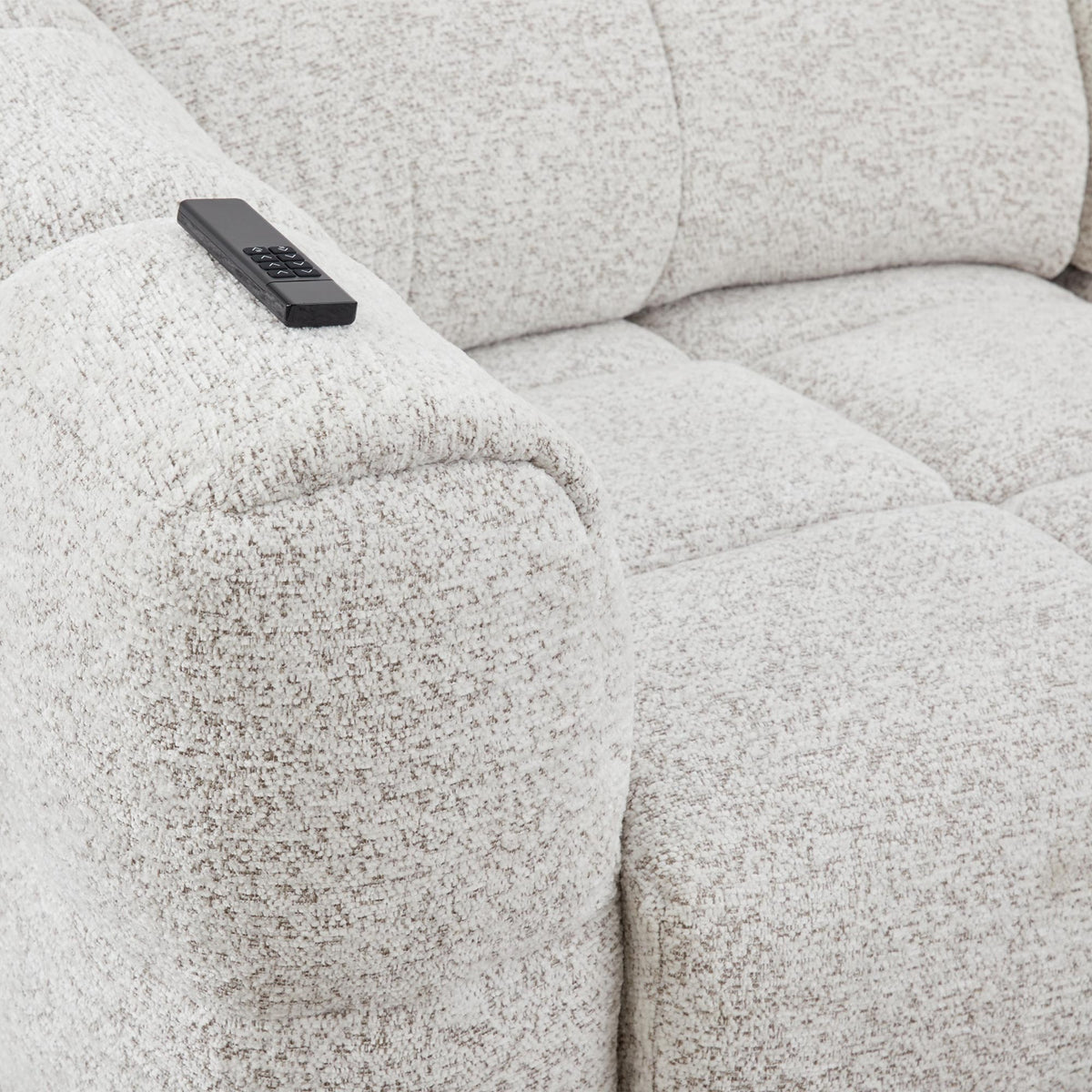 NALA Canapé 3 places relax électrique avec assises coulissantes en tissu beige