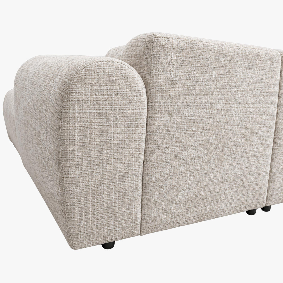 NAYLA XL Canapé panoramique en tissu beige - Mobilier Deco