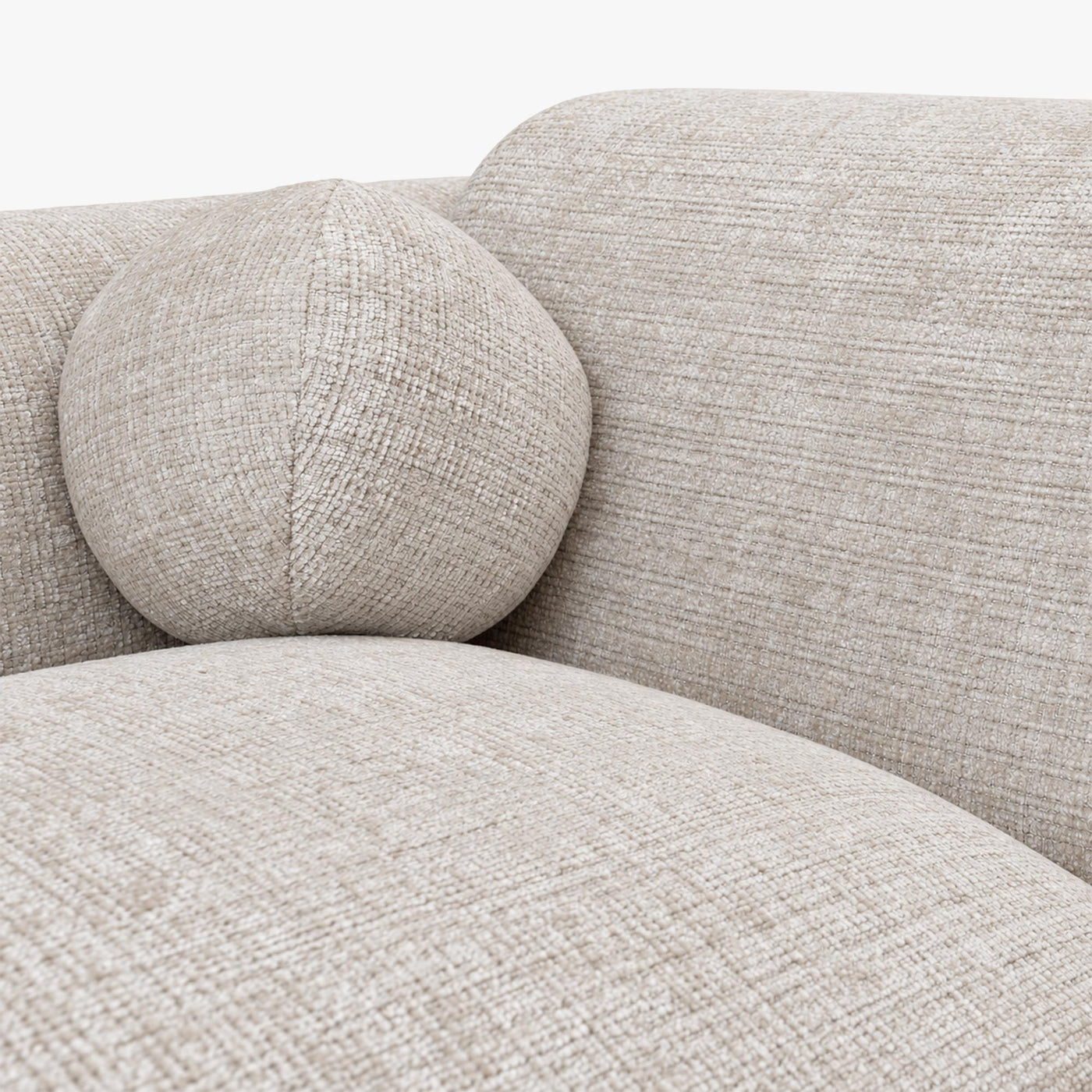 NAYLA XL Canapé panoramique en tissu beige - Mobilier Deco