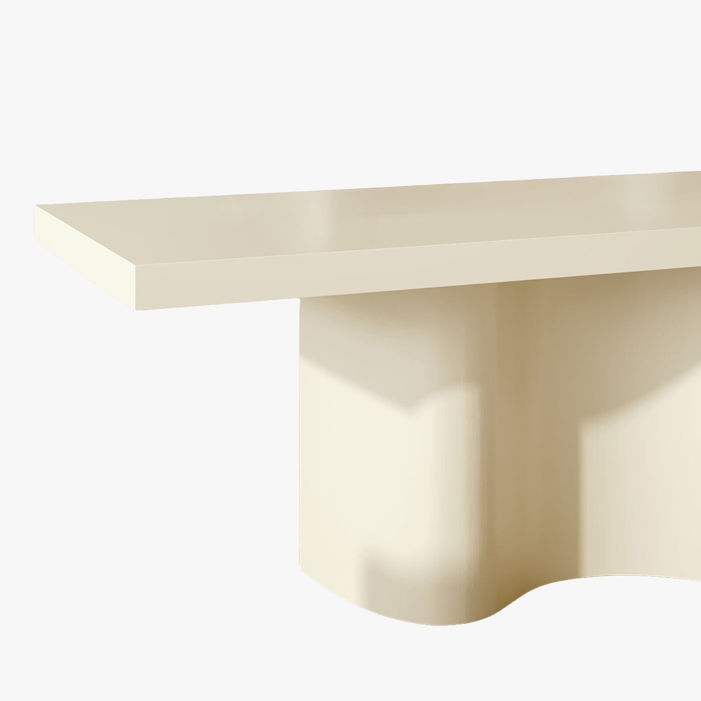 PEYRA Table à manger en marbre d'ingénierie beige