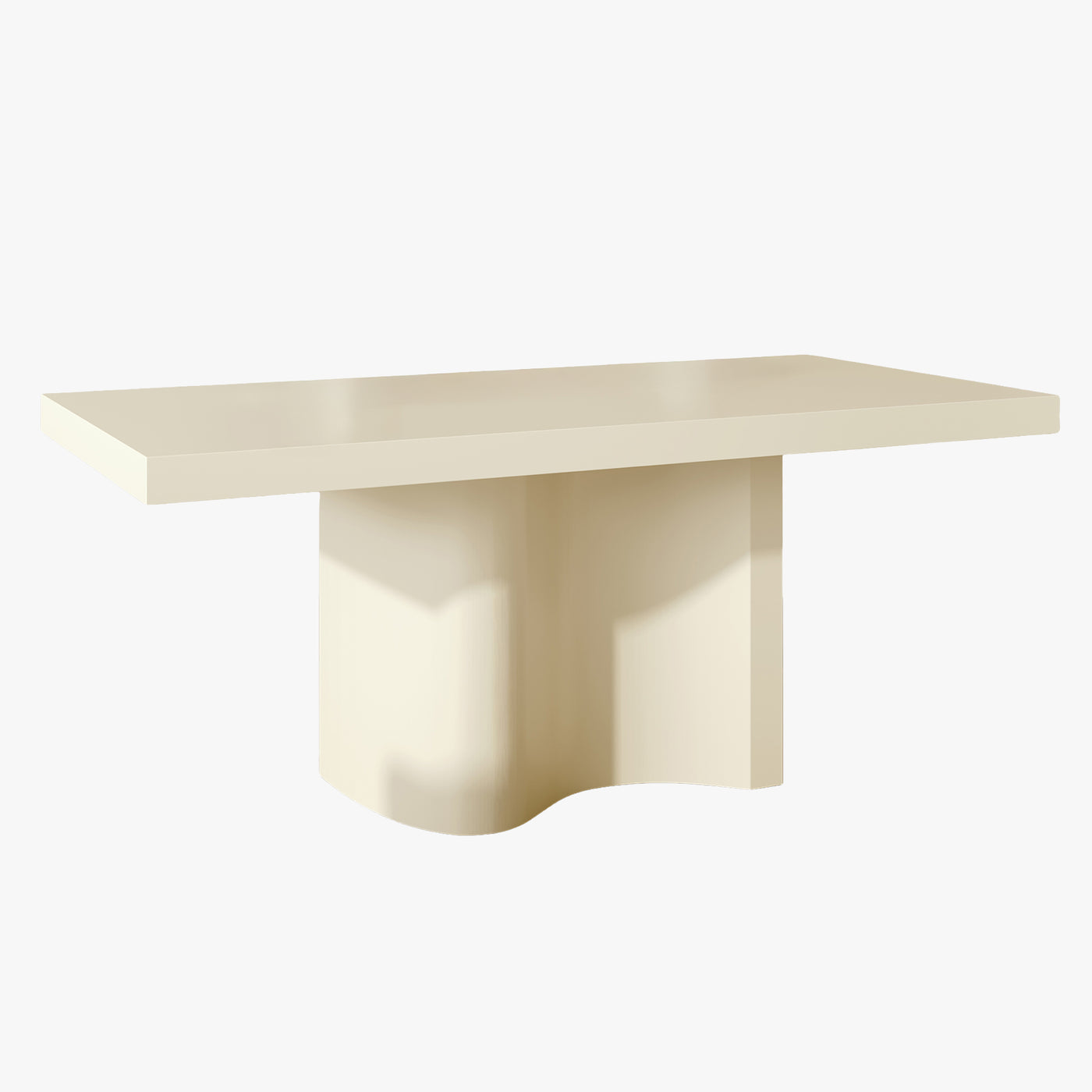 PEYRA Table à manger en marbre d'ingénierie beige
