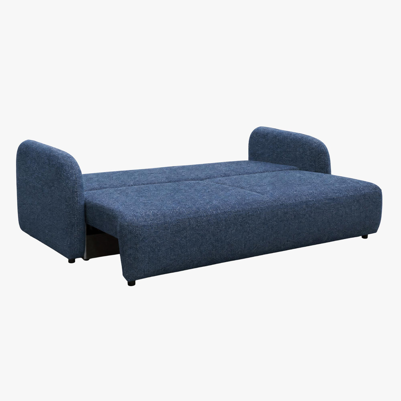 DRIXY Canapé 3 places convertible avec coffre en tissu bleu foncé