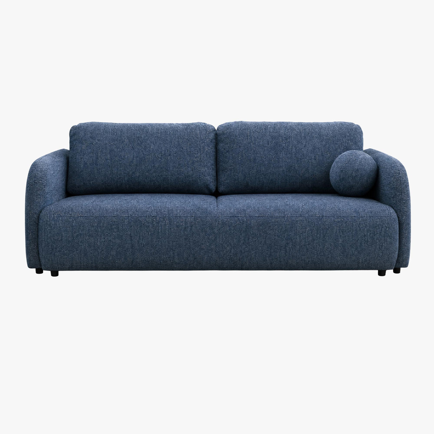 DRIXY Canapé 3 places convertible avec coffre en tissu bleu foncé