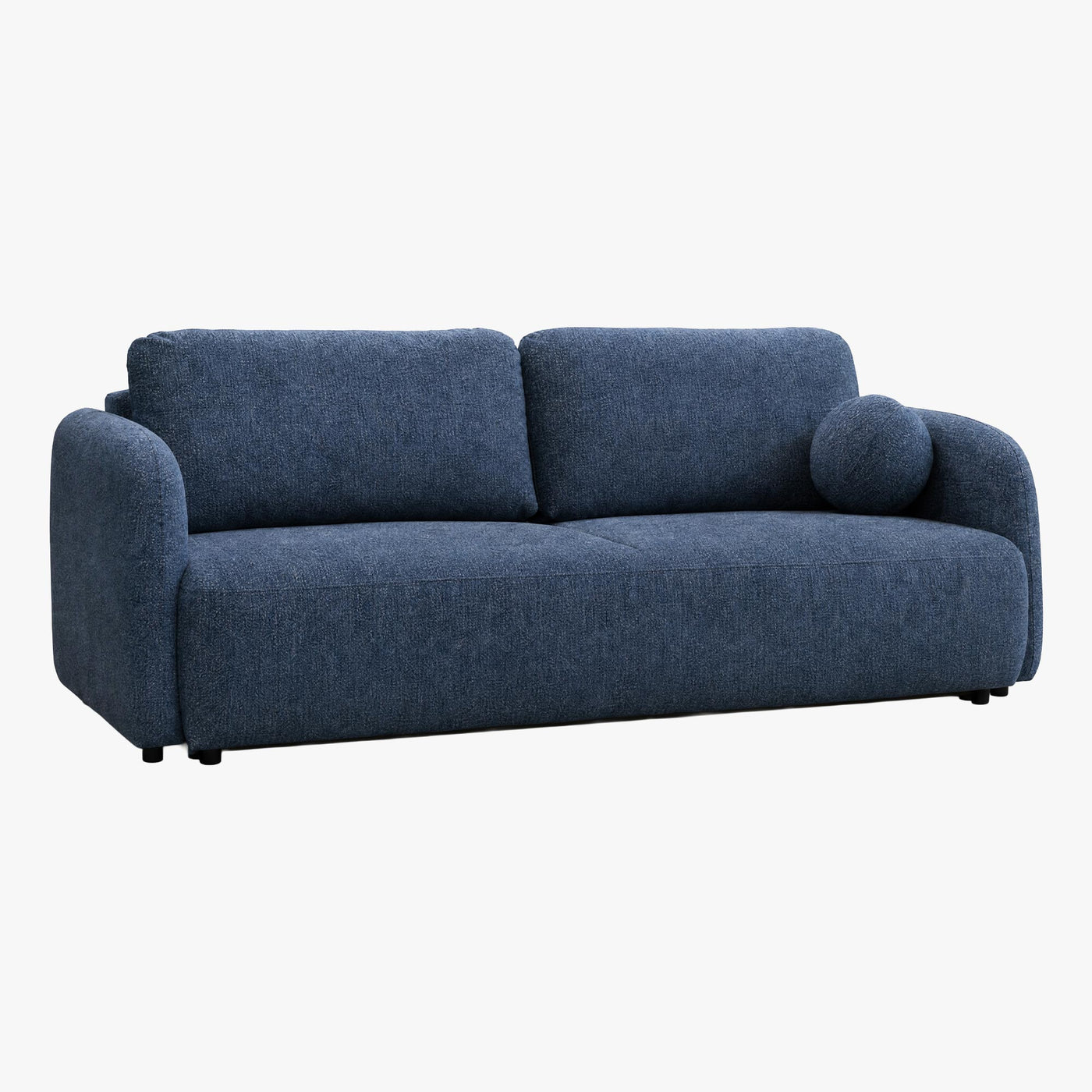 DRIXY Canapé 3 places convertible avec coffre en tissu bleu foncé