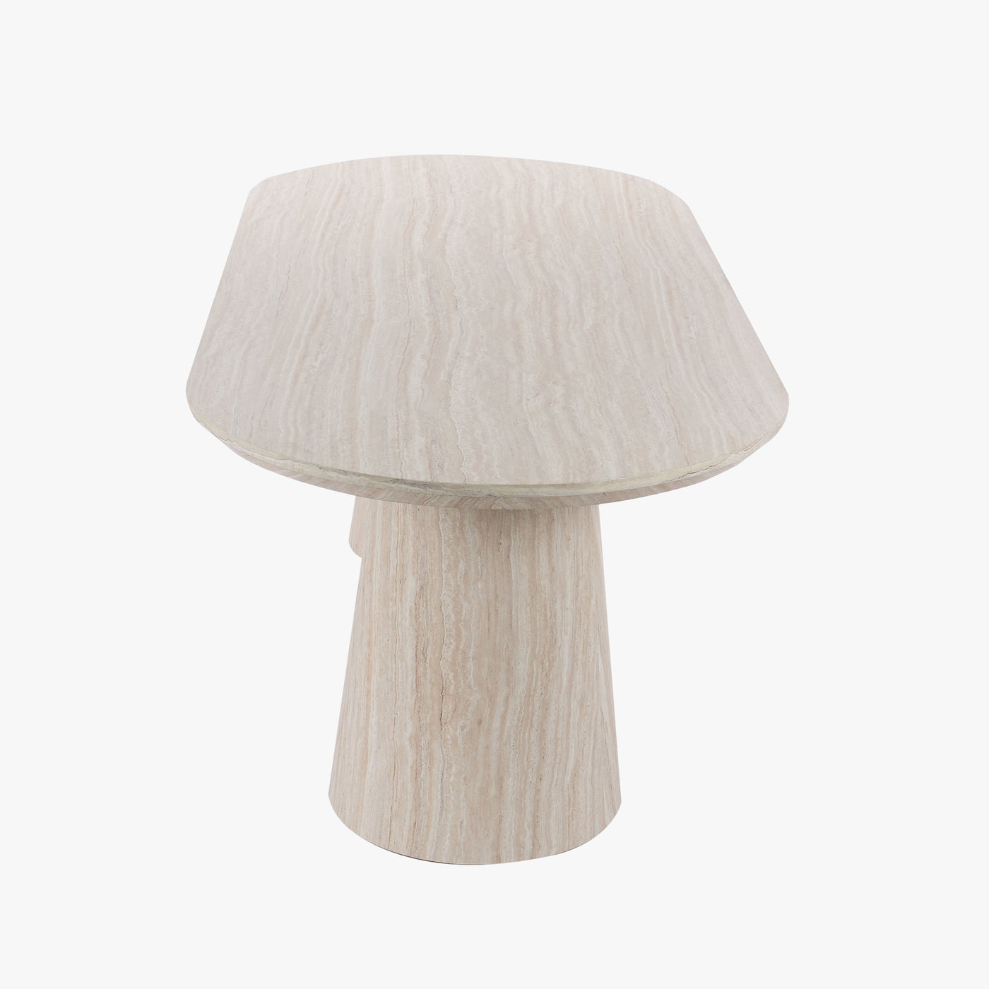 ENAYA Table à manger ovale couleur bois clair 220 cm