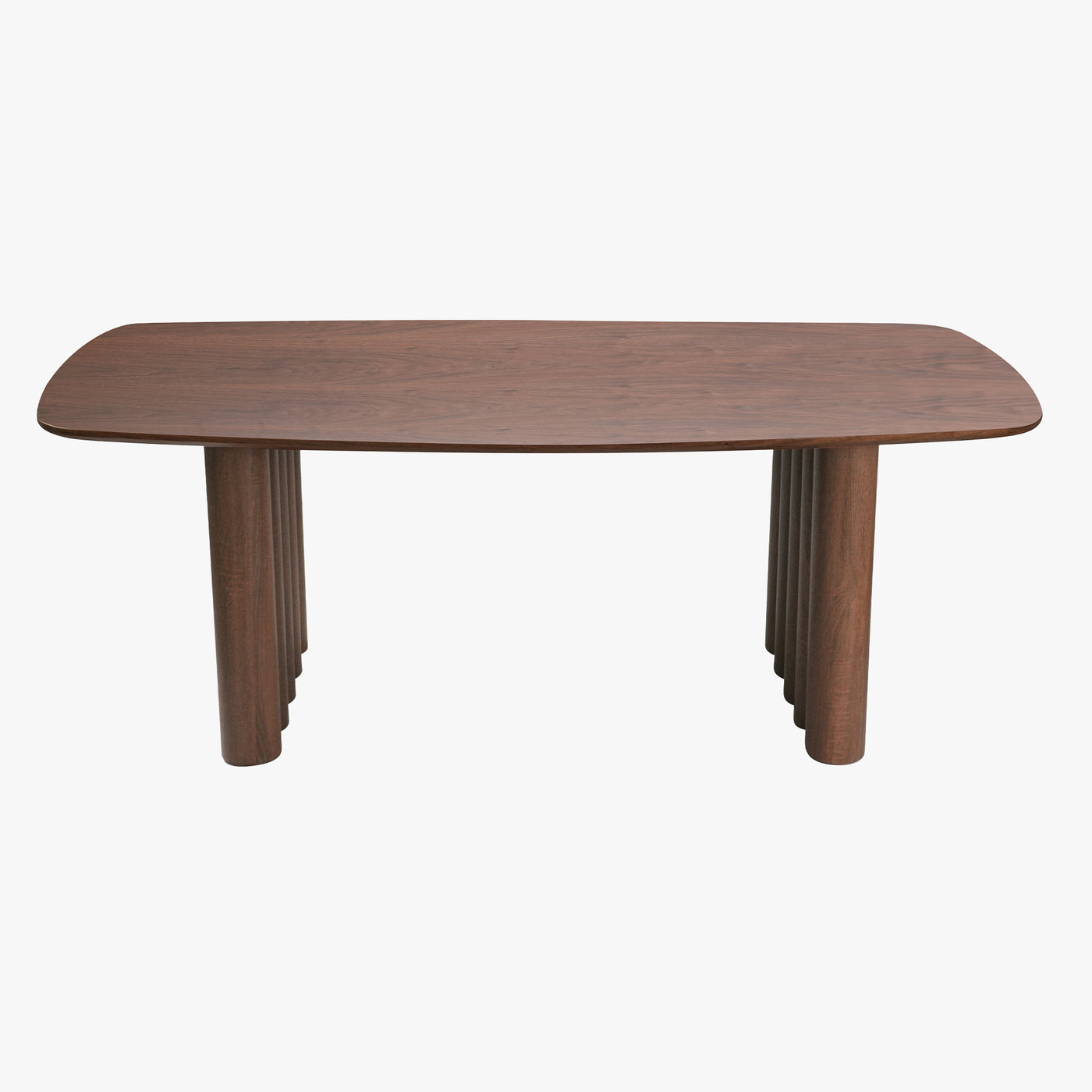 DAREL Table à manger rectangulaire en bois foncé 200 cm