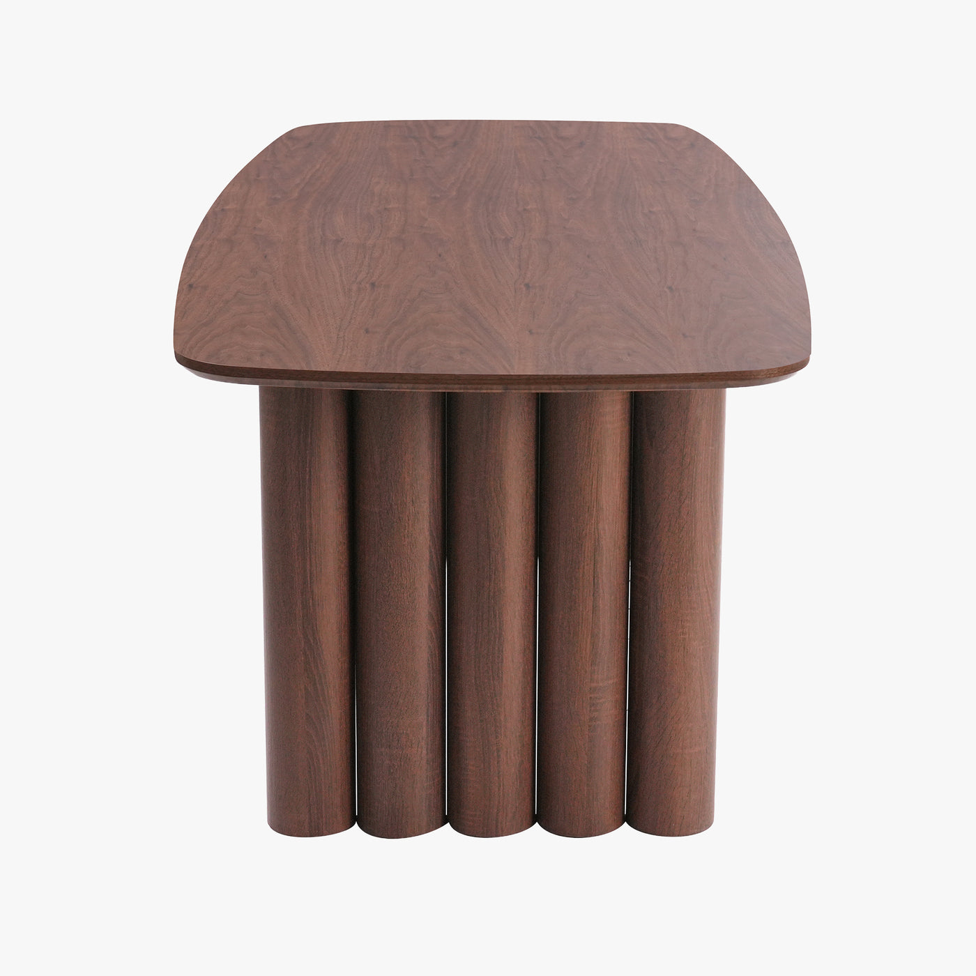 DAREL Table à manger rectangulaire en bois foncé 200 cm