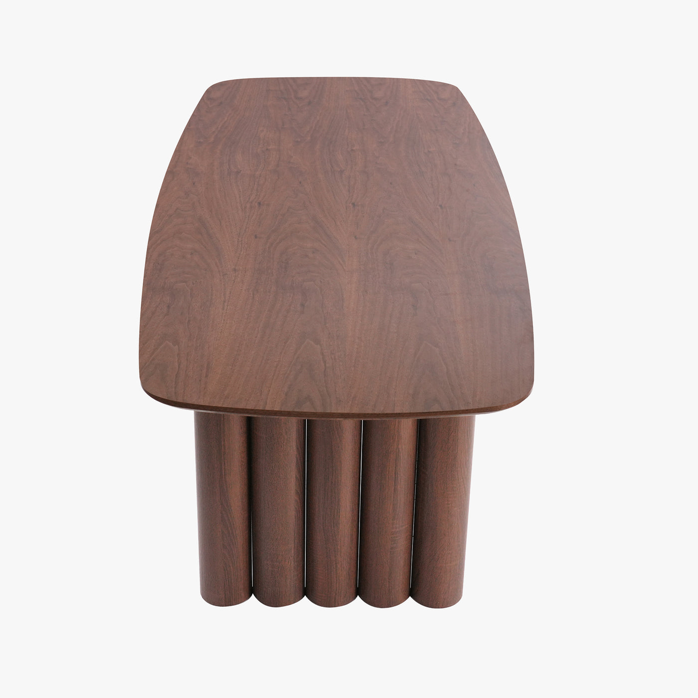 DAREL Table à manger rectangulaire en bois foncé 200 cm