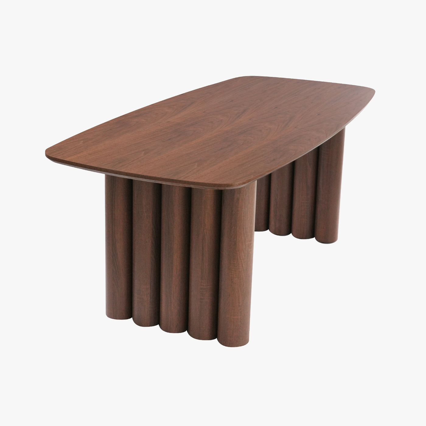 DAREL Table à manger rectangulaire en bois foncé 200 cm