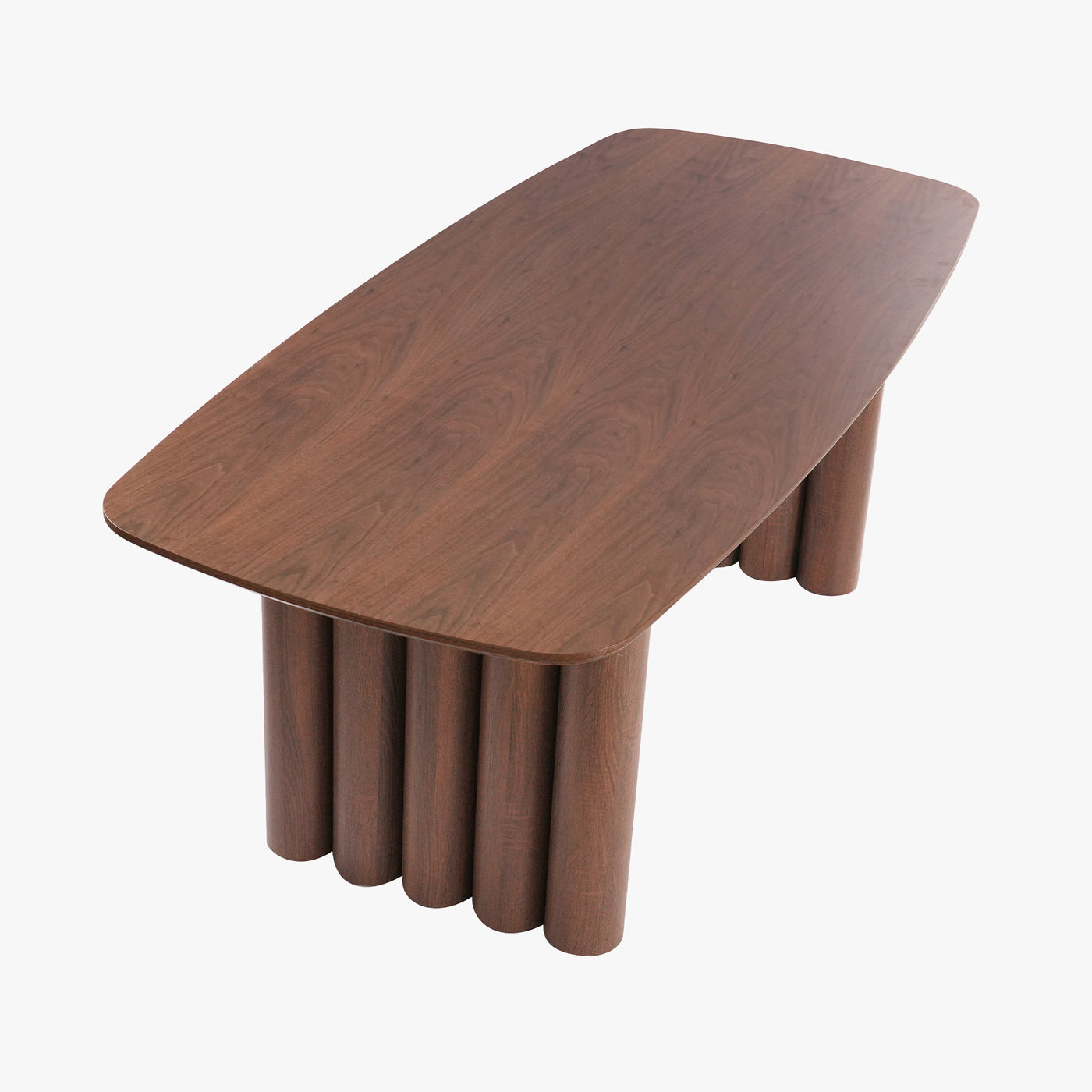 DAREL Table à manger rectangulaire en bois foncé 200 cm