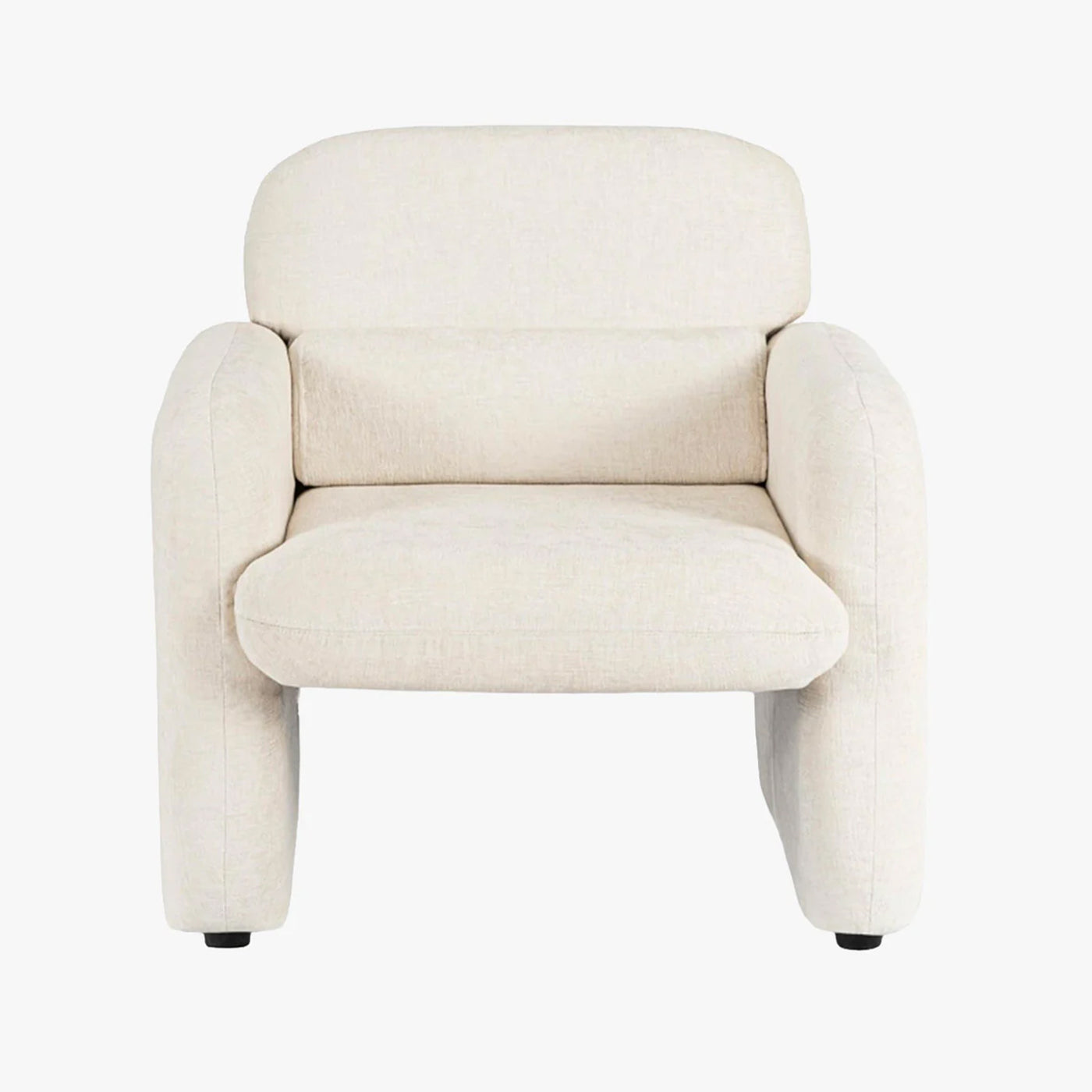 TOGO Fauteuil en tissu blanc écru