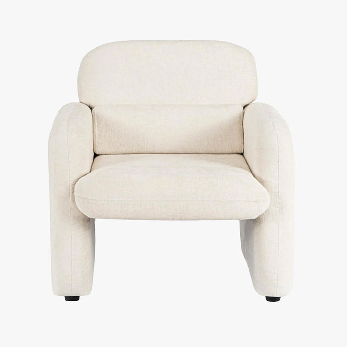 TOGO Fauteuil en tissu blanc écru