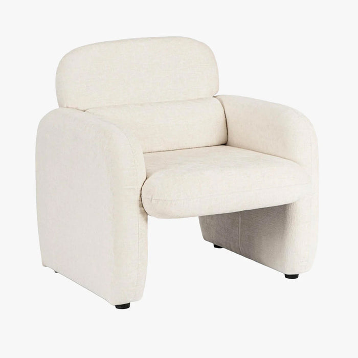 TOGO Fauteuil en tissu blanc écru