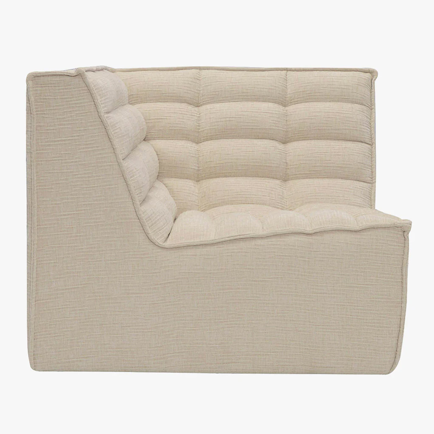 ZEYNA Fauteuil modulable angle réversible tissu beige