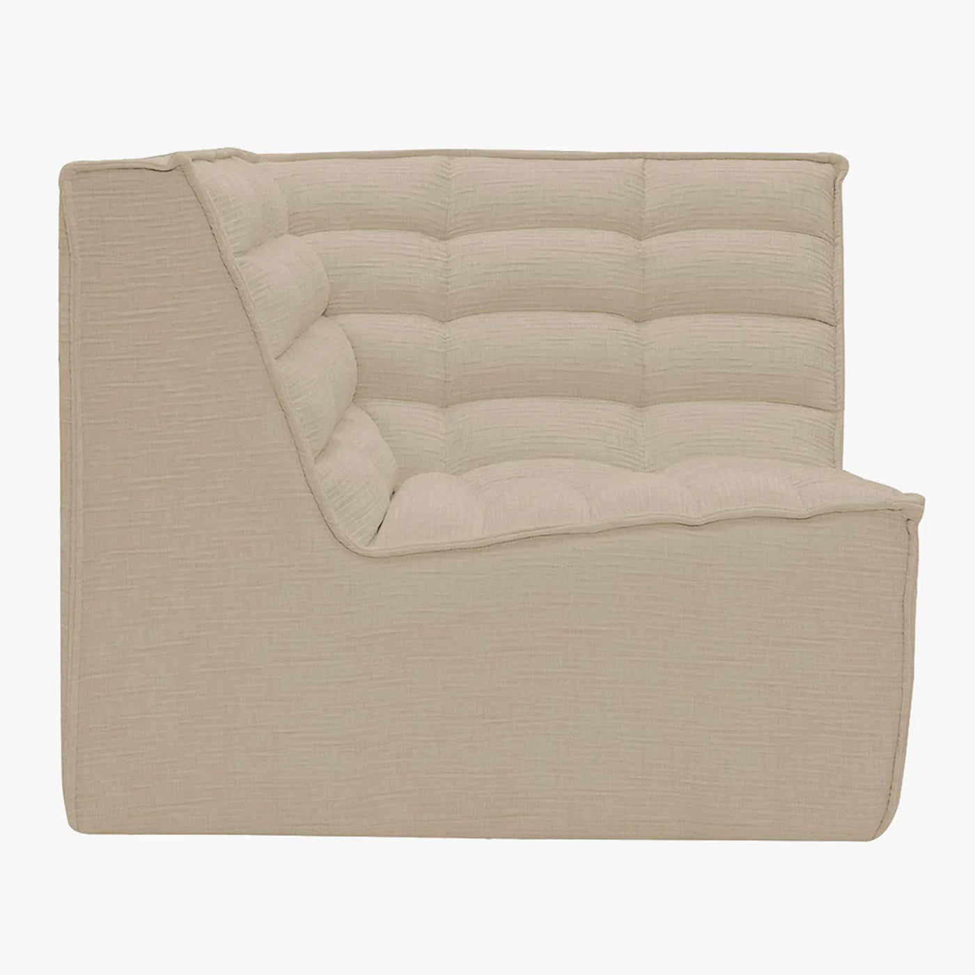 ZEYNA Fauteuil modulable angle réversible tissu taupe