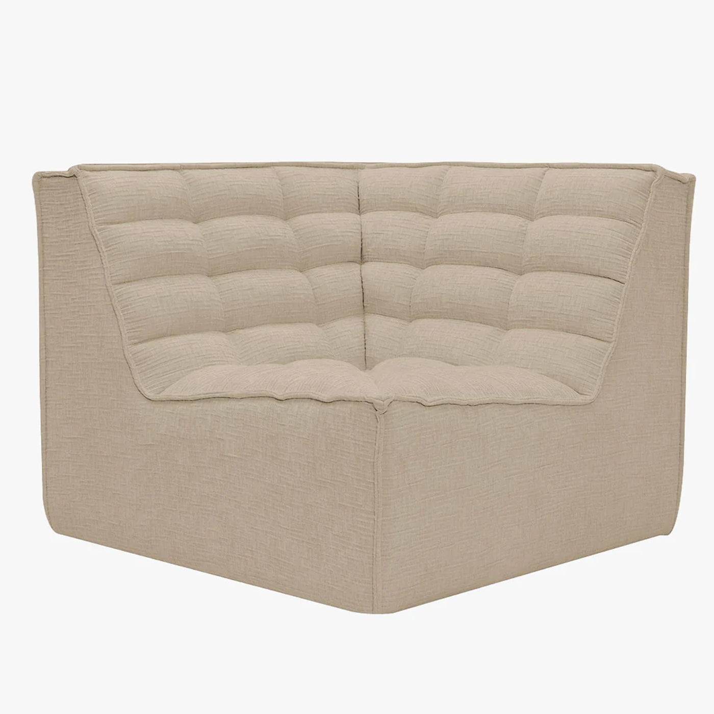 ZEYNA Fauteuil modulable angle réversible tissu taupe