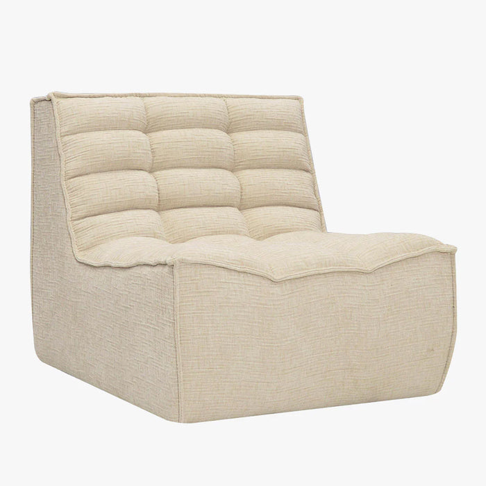 ZEYNA Fauteuil modulable en tissu beige