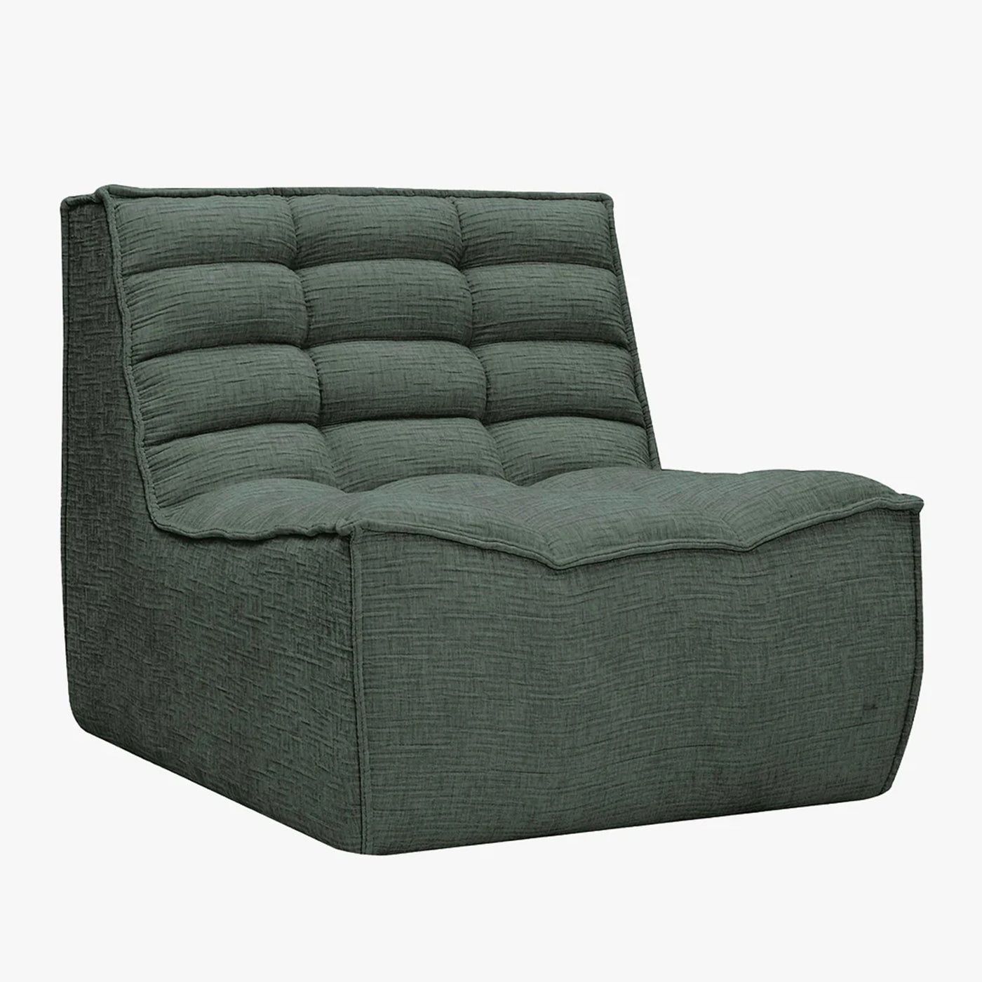 ZEYNA Fauteuil modulable en tissu vert