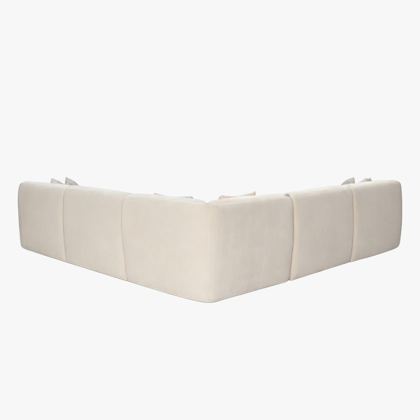 LENA Canapé d'angle modulable en tissu beige