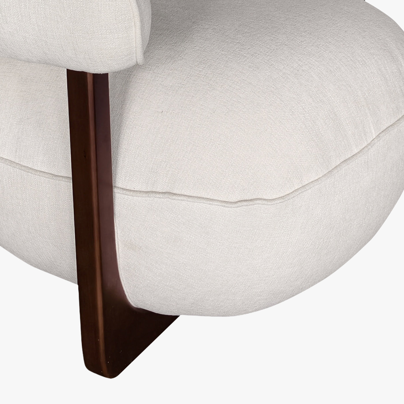 fauteuil en tissu texturé beige