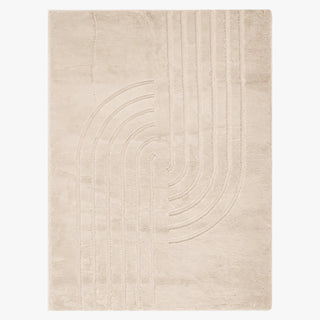 ALASKA Tapis en tissu doux à motif en relief beige - 160x230 cm