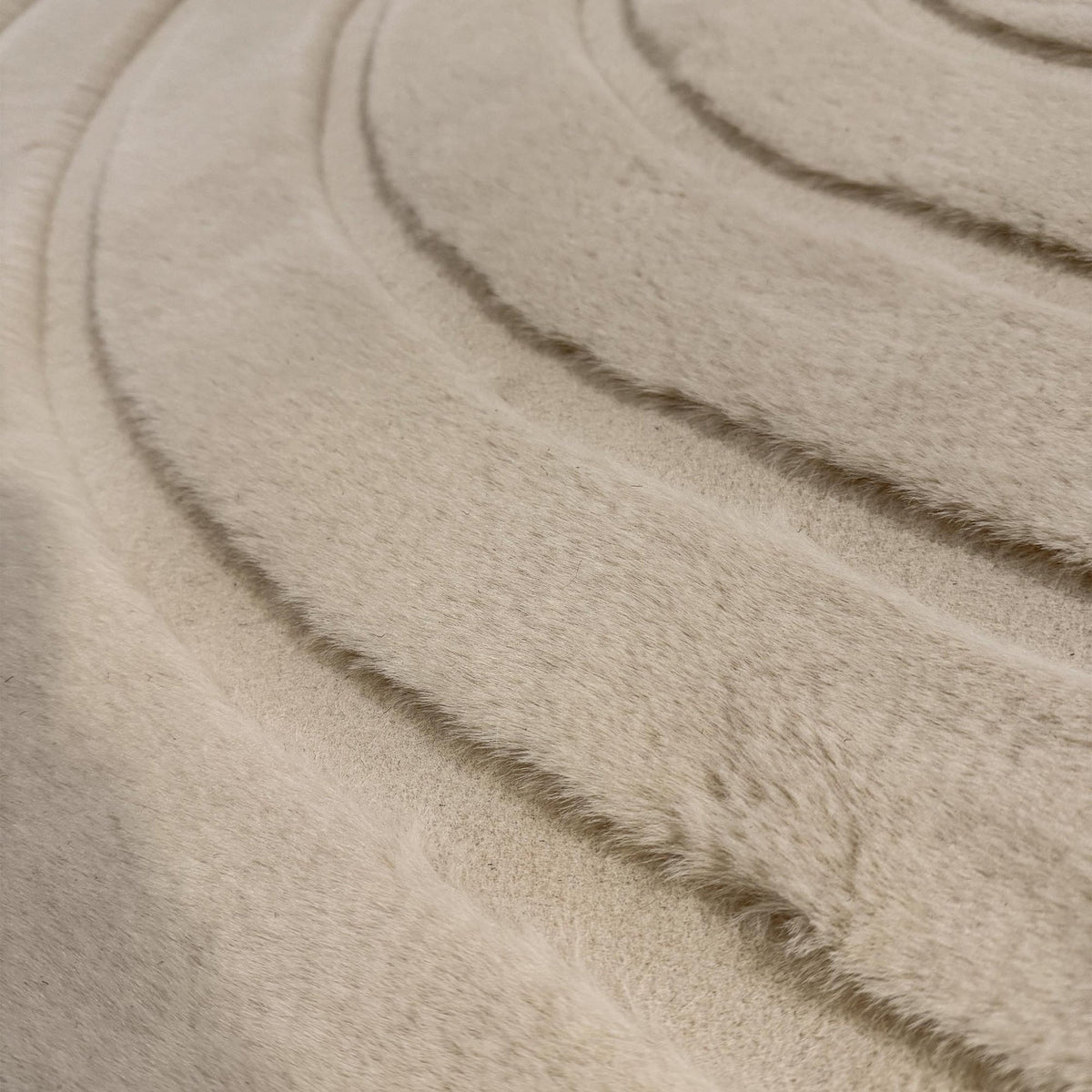 ALASKA Tapis en tissu doux à motif en relief beige - 160x230 cm - Tapis - Mobilier Deco