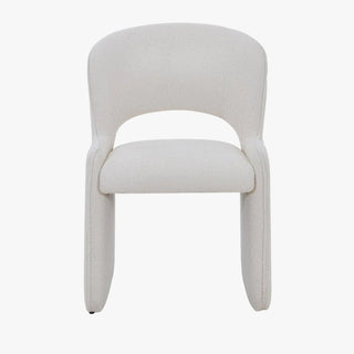 ALESIA Fauteuil tissu bouclette beige