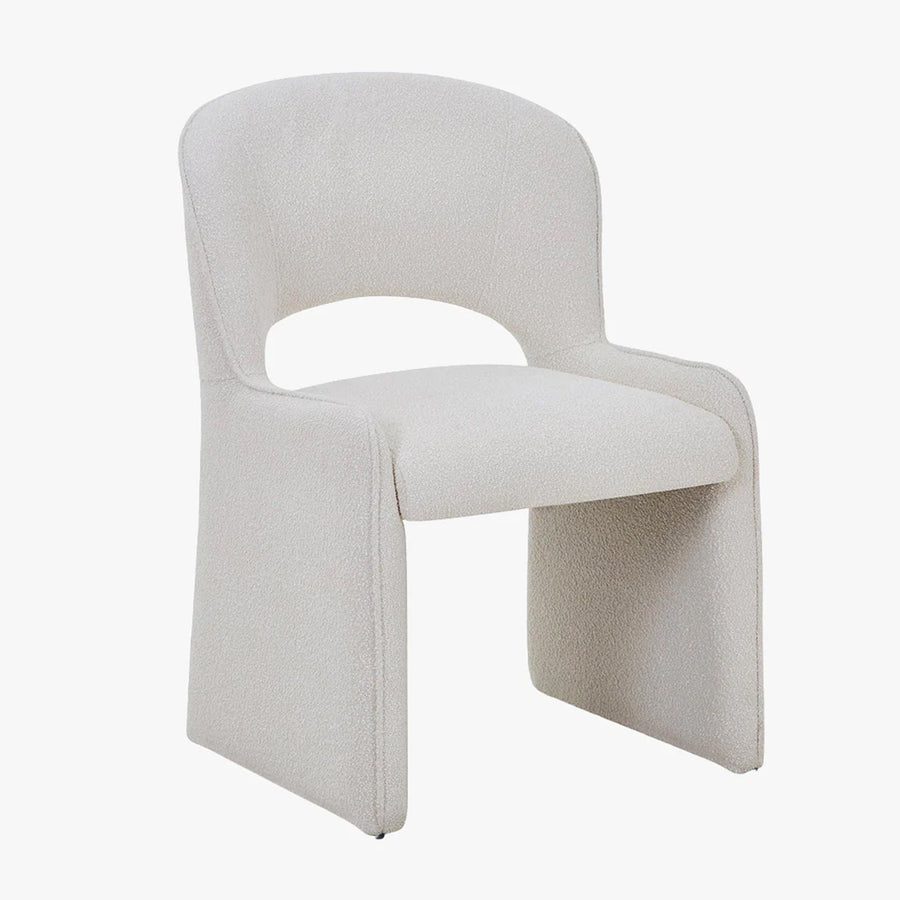 ALESIA Fauteuil tissu bouclette beige — aperçu vidéo