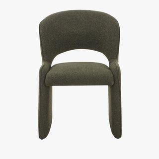 ALESIA Fauteuil tissu bouclette vert foncé