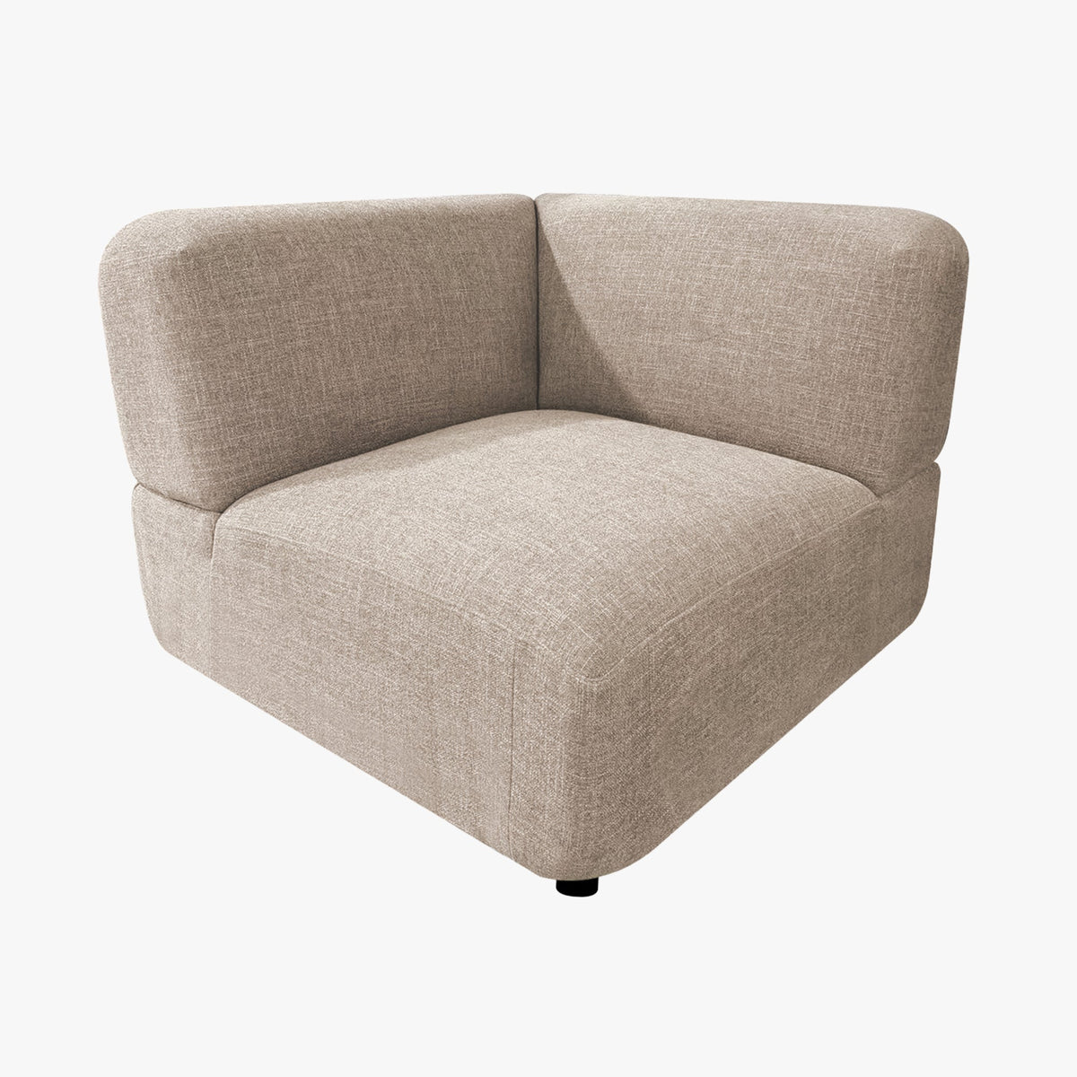 ALMA Canapé d'angle modulable en tissu beige - Canapés d'angle - Mobilier Deco