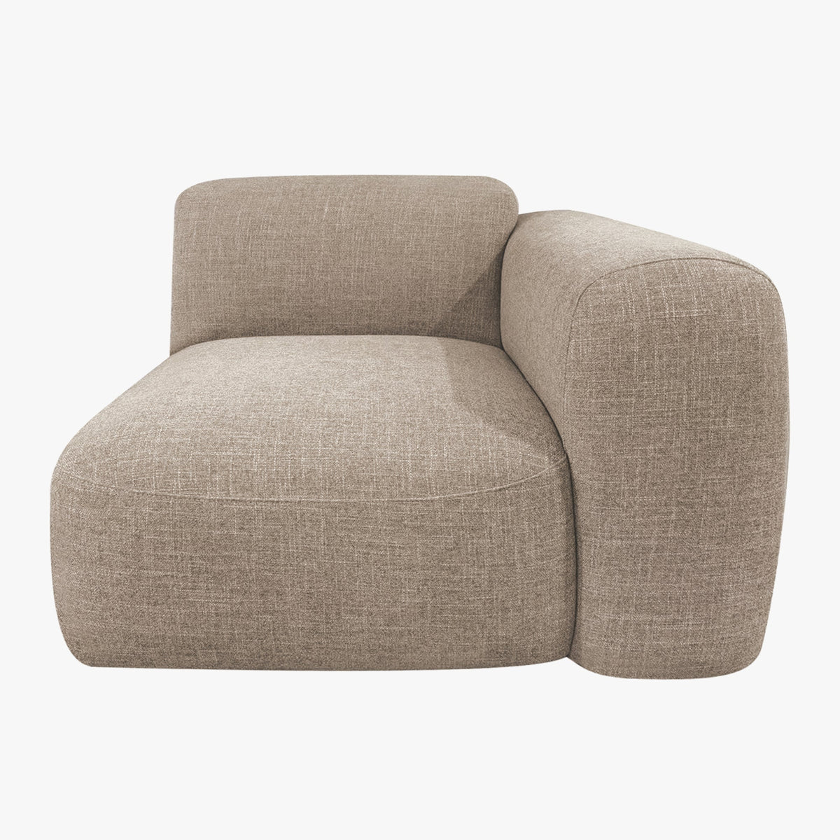 ALMA Canapé d'angle modulable en tissu beige - Canapés d'angle - Mobilier Deco