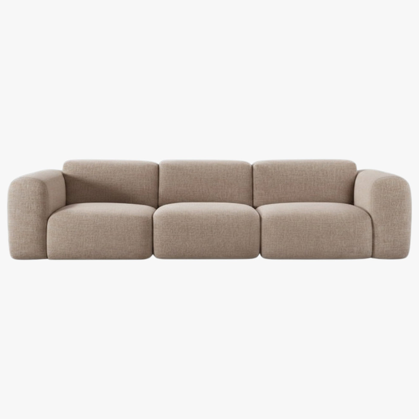 ALMA Canapé d'angle modulable en tissu taupe - Canapés d'angle - Mobilier Deco