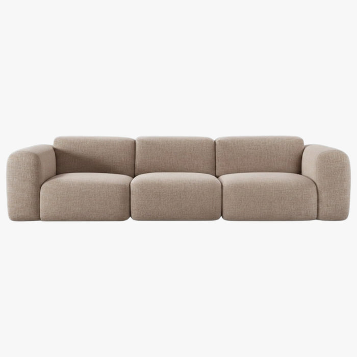 ALMA Canapé d'angle modulable en tissu taupe