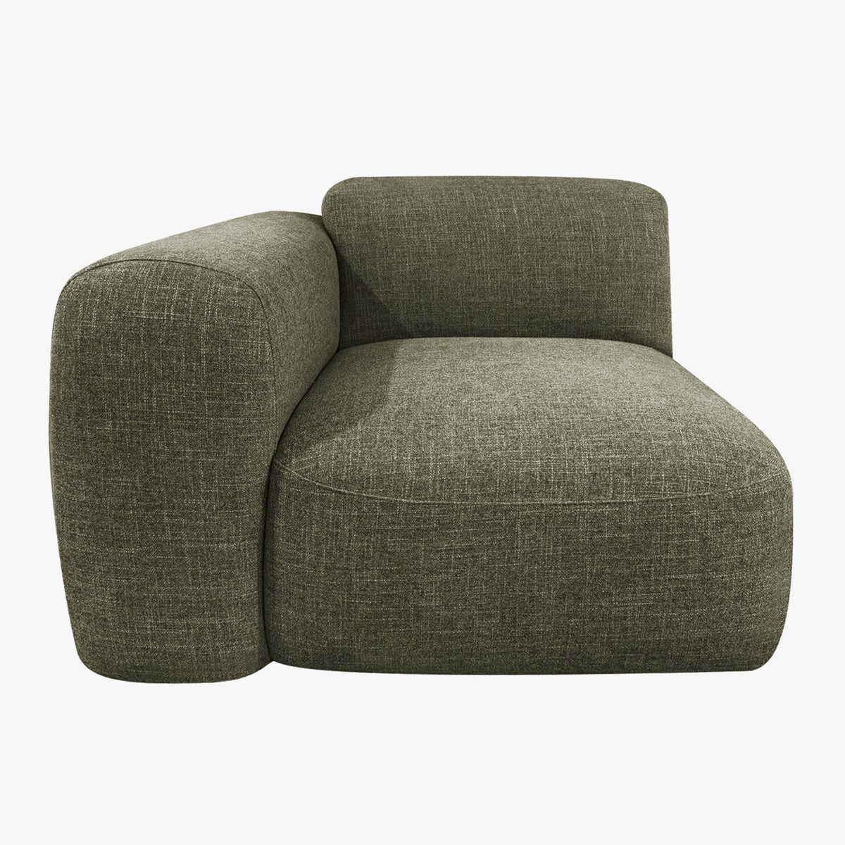 ALMA Canapé d'angle modulable en tissu vert - Canapés d'angle - Mobilier Deco