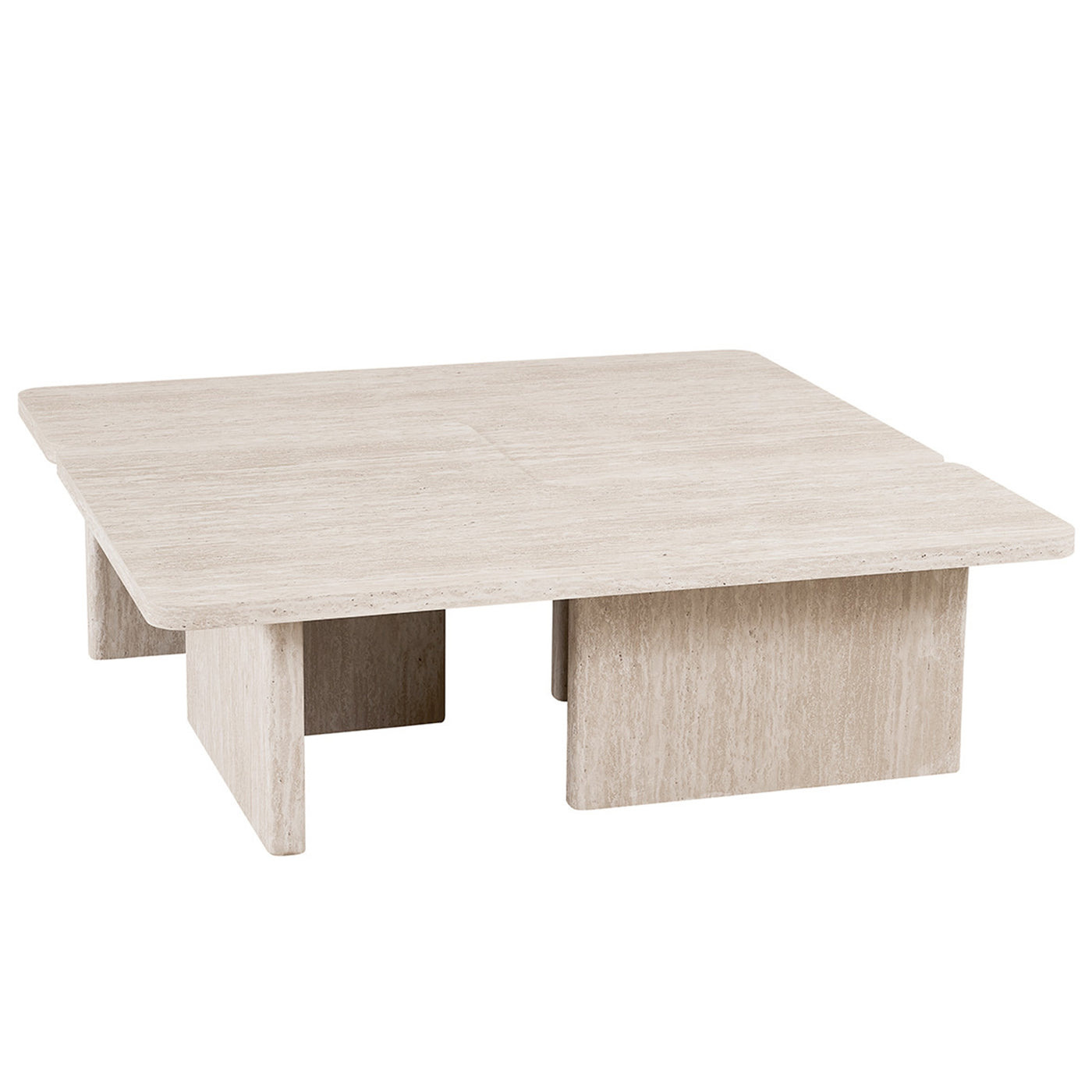 ARALLO Table basse modulable couleur travertin beige 120 cm