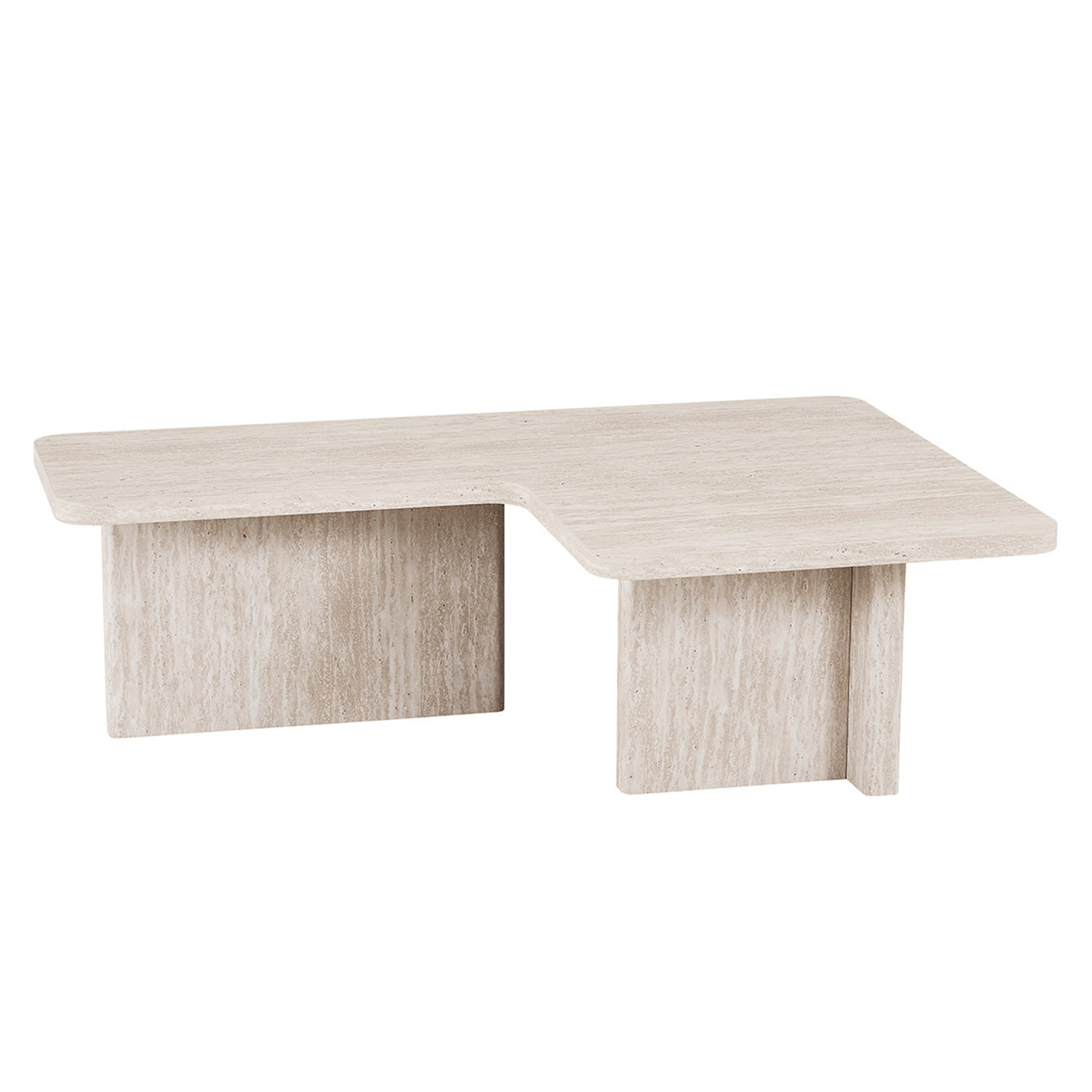 ARALLO Table basse modulable couleur travertin beige 120 cm