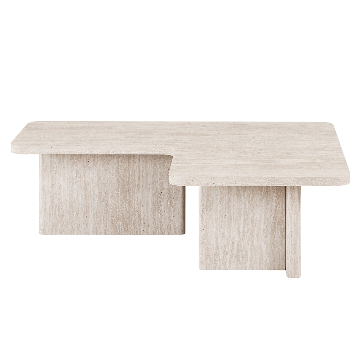 ARALLO Table basse modulable couleur travertin beige 120 cm