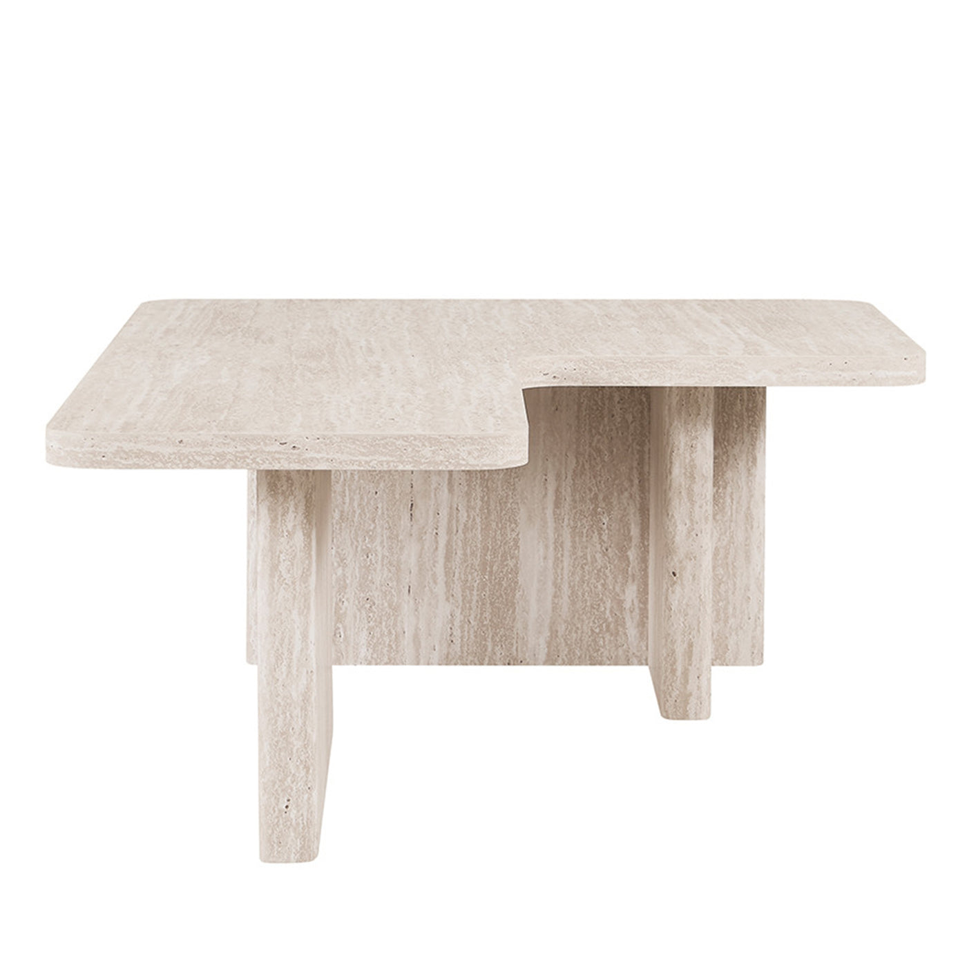 ARALLO Table basse modulable couleur travertin beige 120 cm