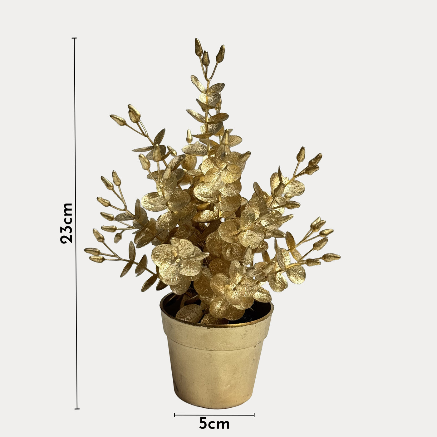 ARESS Plante artificielle doré en pot - 23 cm