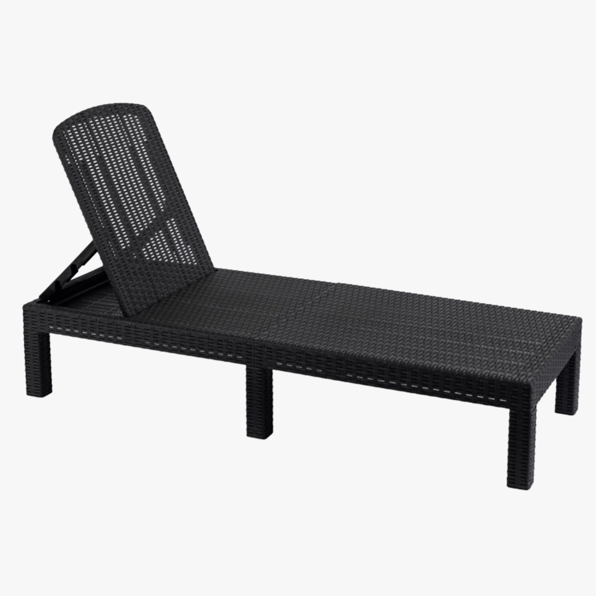 ARIZONA Fauteuil de jardin inclinable et pliable noir - Mobilier de jardin - Mobilier Deco