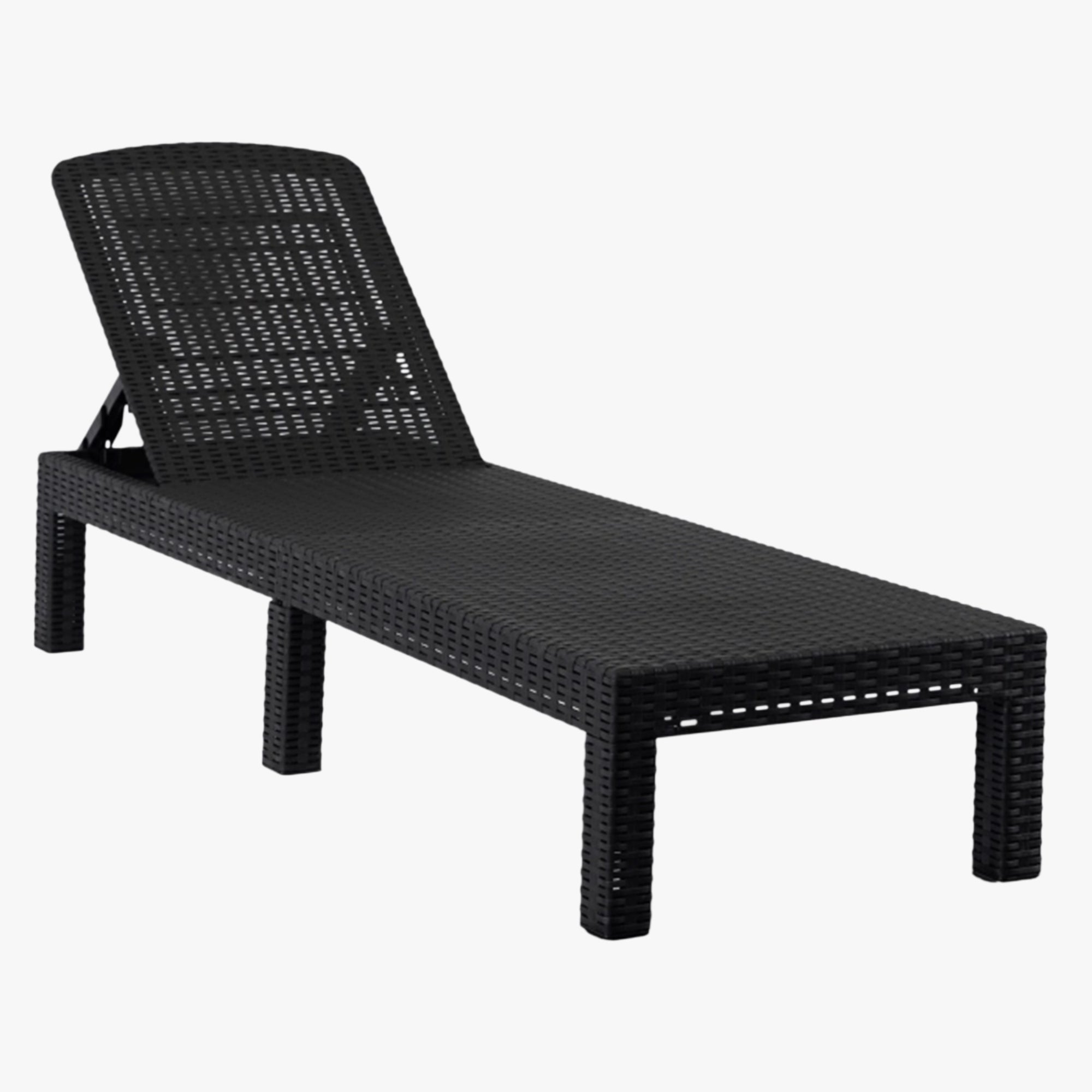 ARIZONA Fauteuil de jardin inclinable et pliable noir - Mobilier de jardin - Mobilier Deco