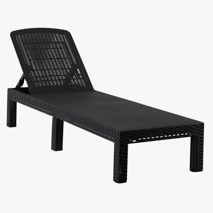 ARIZONA Fauteuil de jardin inclinable et pliable noir