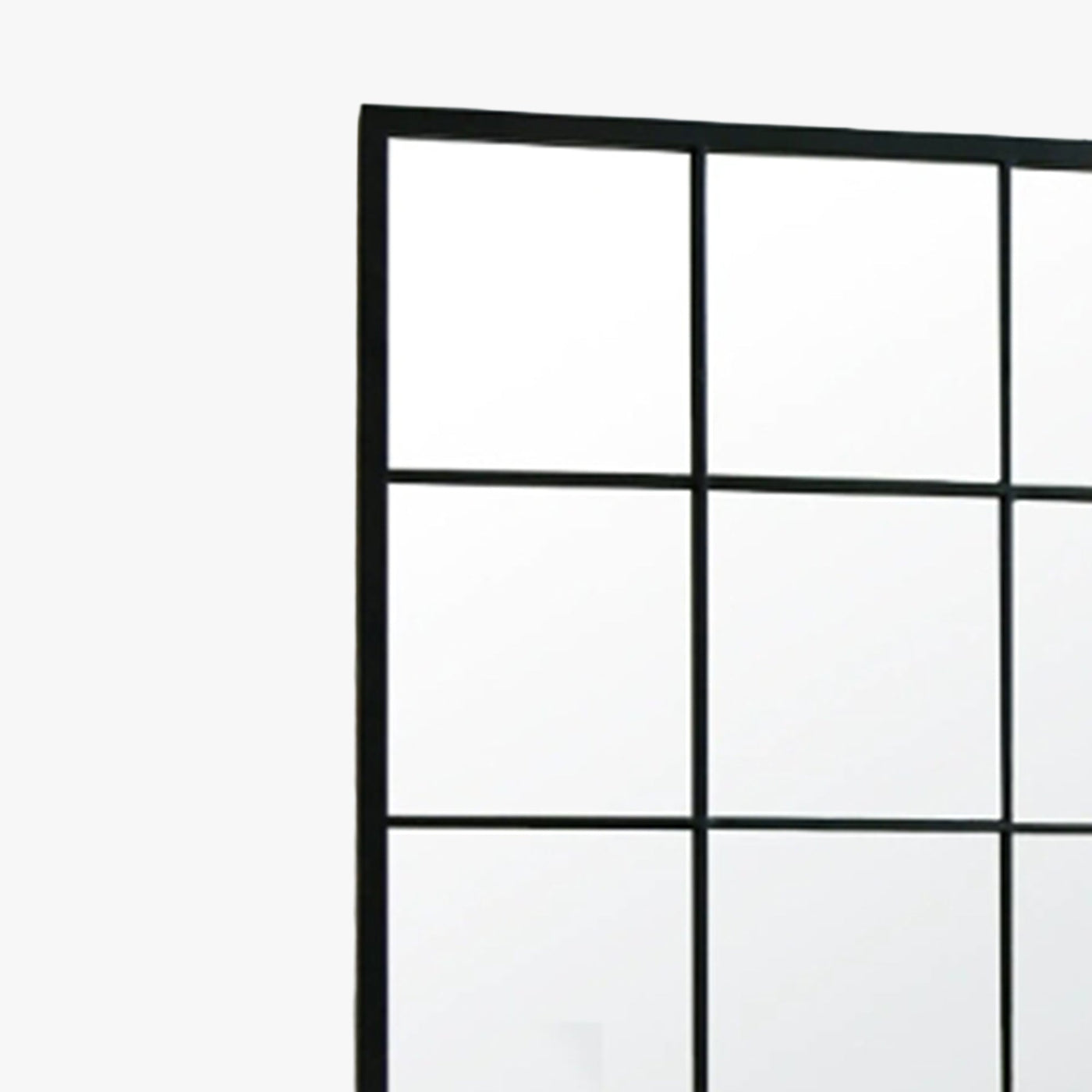 ARYA Miroir mural rectangulaire en fer noir 120x80 cm - Miroirs - Mobilier Deco