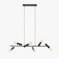 ASTER Suspension 6 lampes pivotantes en métal gris foncé 110x150 cm