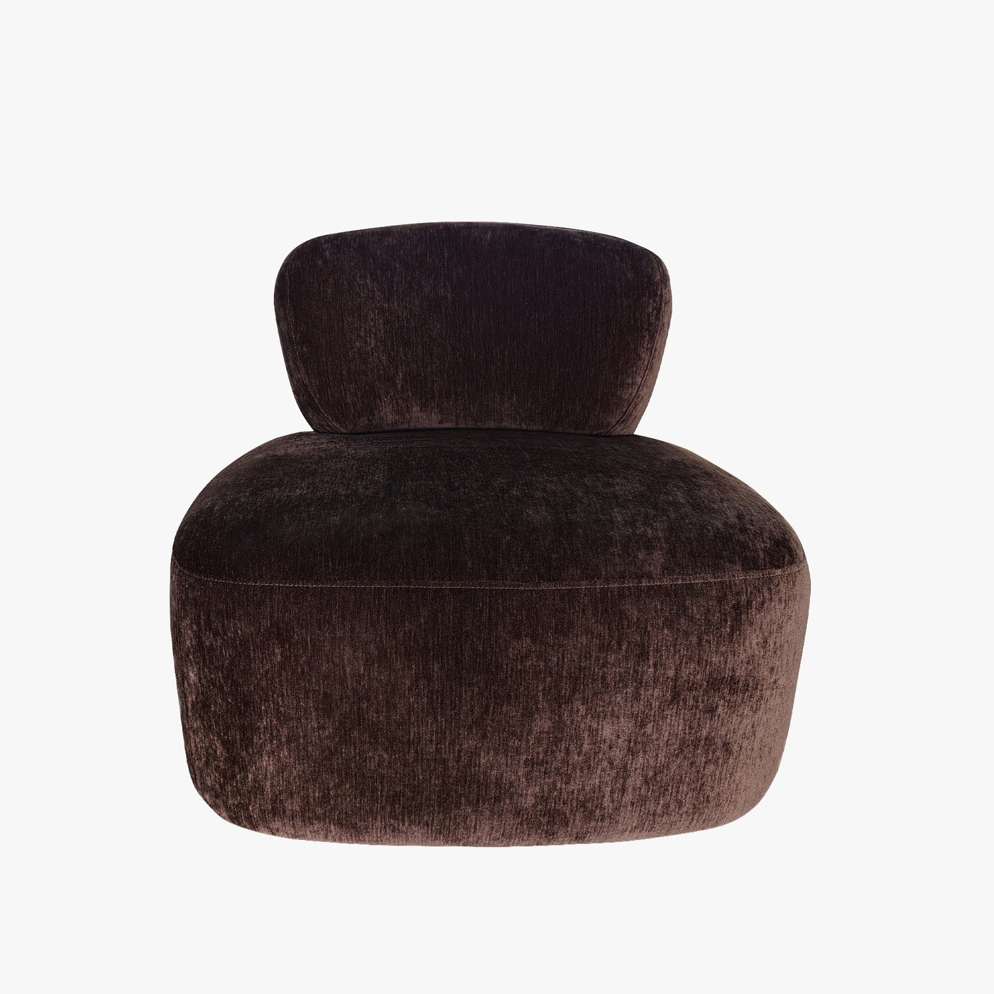 ASTON Fauteuil en tissu marron - Fauteuils - Mobilier Deco
