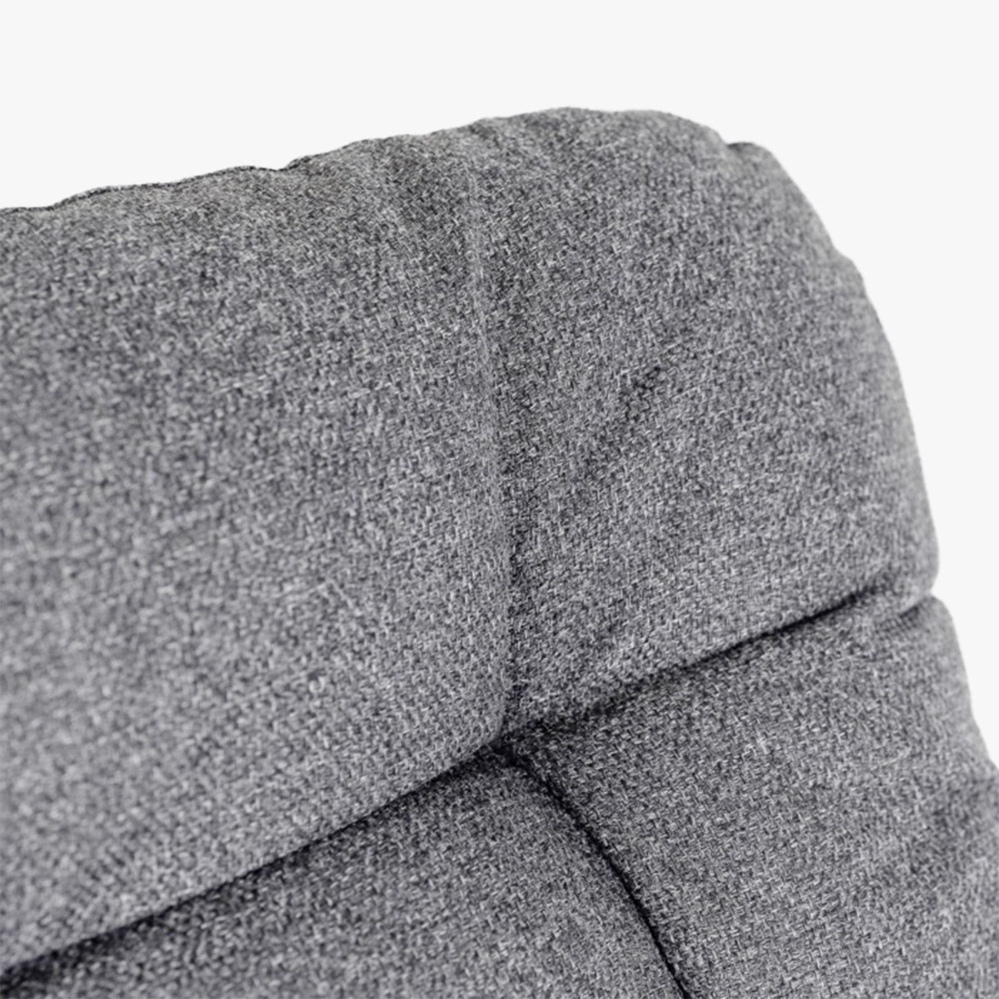 AURORA Fauteuil à bascule en tissu gris pieds en métal noir - Mobilier de jardin - Mobilier Deco
