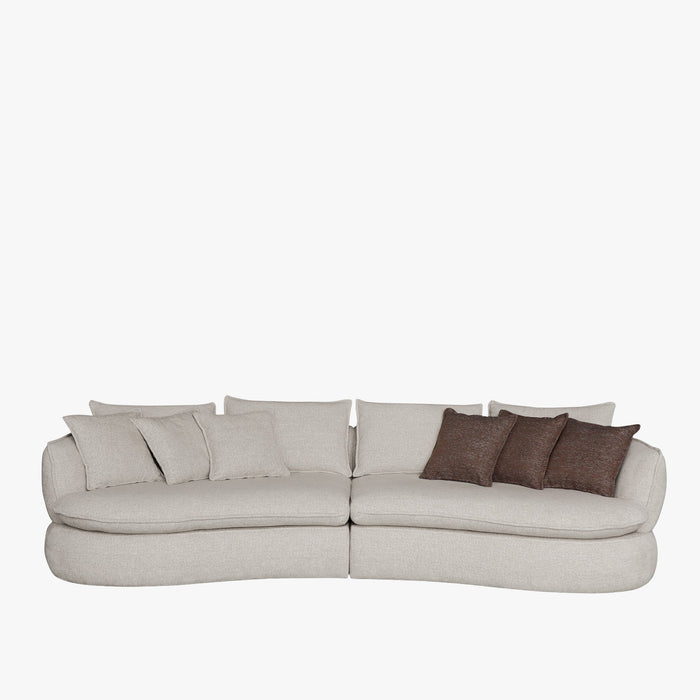 AZRA Canapé 3 places en tissu beige